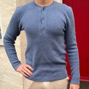 Marc Jacobs 100% Cashmere Henley Waffle Sweater - Size M